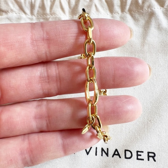 MONICA VINADER Alta Capture Mini Link Charm Bracelet O/S - Picture 4 of 12